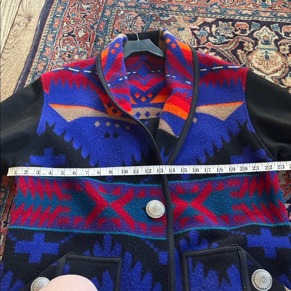 Native American Designed Western Wear Wool Full Length Coat - Picture 5 of 6